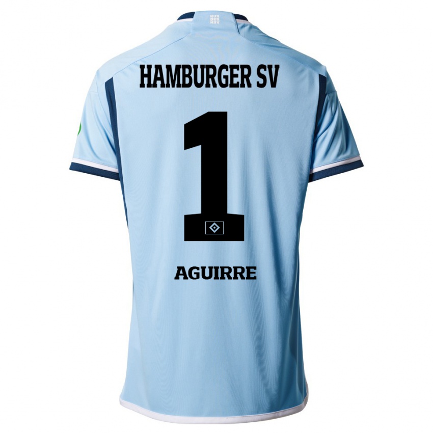 Mujer Camiseta José Aguirre #1 Azul 2ª Equipación 2023/24 La Camisa Argentina