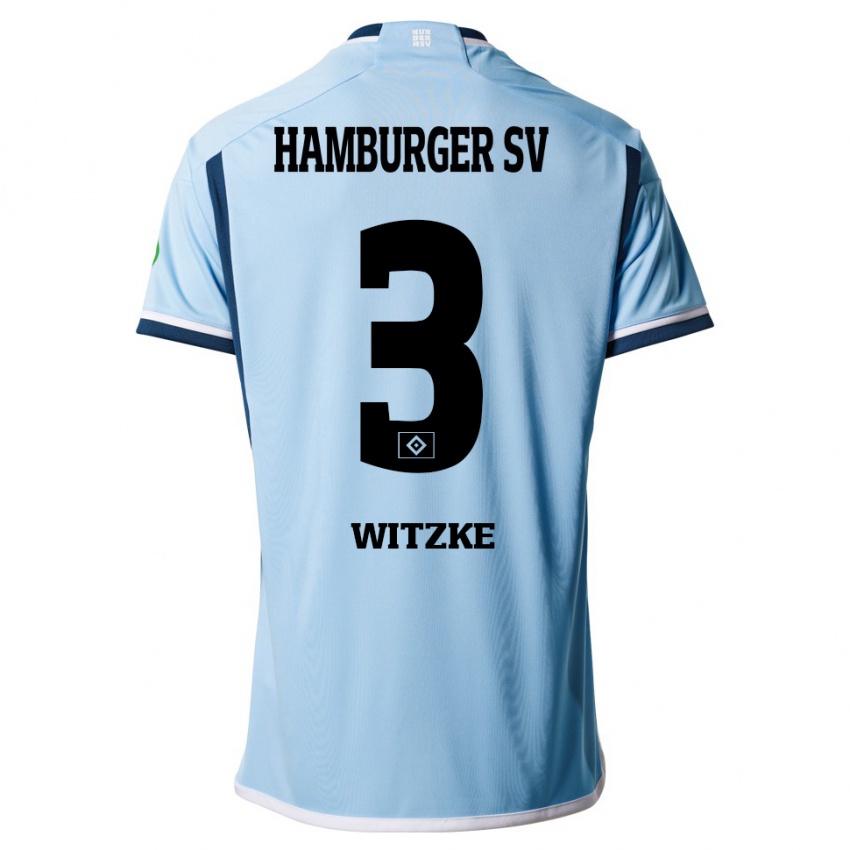 Mujer Camiseta Oliver Witzke #3 Azul 2ª Equipación 2023/24 La Camisa Argentina