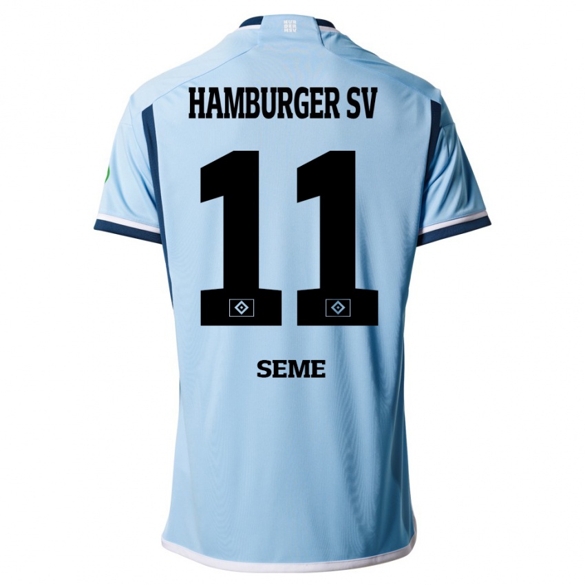 Mujer Camiseta Anna-Katharina Seme #11 Azul 2ª Equipación 2023/24 La Camisa Argentina