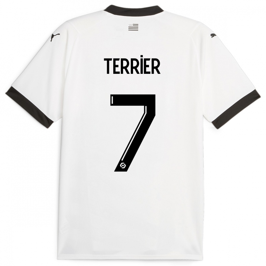 Mujer Camiseta Martin Terrier #7 Blanco 2ª Equipación 2023/24 La Camisa Argentina