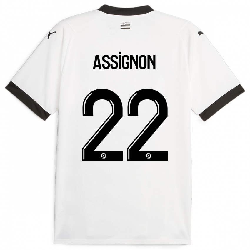 Mujer Camiseta Lorenz Assignon #22 Blanco 2ª Equipación 2023/24 La Camisa Argentina