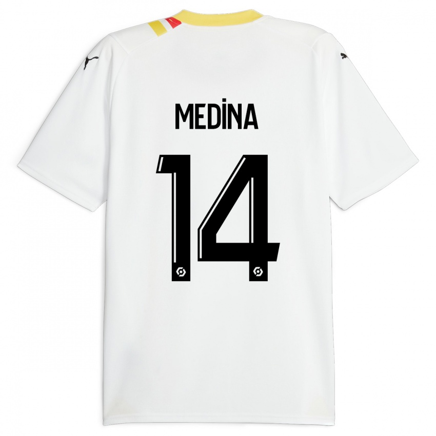 Mujer Camiseta Facundo Medina #14 Negro 2ª Equipación 2023/24 La Camisa Argentina