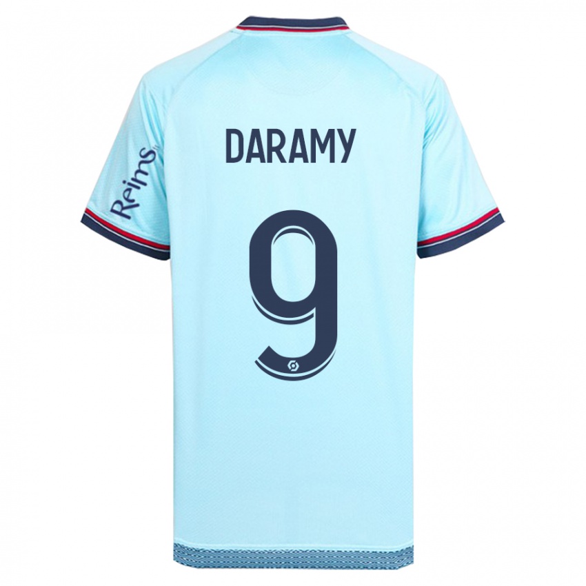Mujer Camiseta Mohamed Daramy #9 Cielo Azul 2ª Equipación 2023/24 La Camisa Argentina