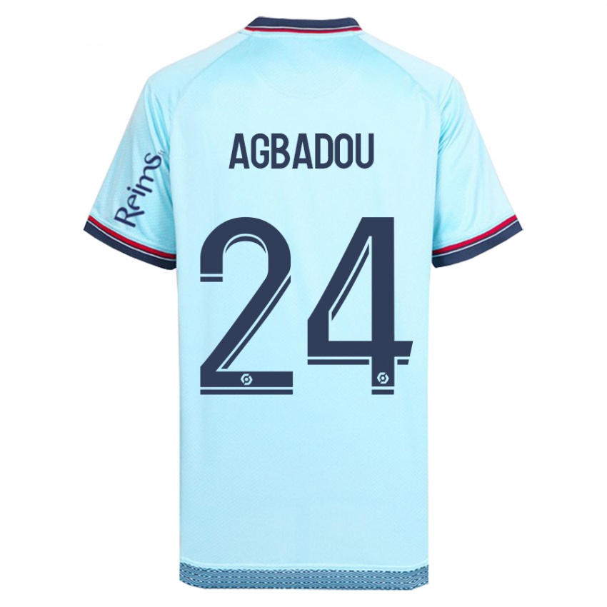 Mujer Camiseta Emmanuel Agbadou #24 Cielo Azul 2ª Equipación 2023/24 La Camisa Argentina