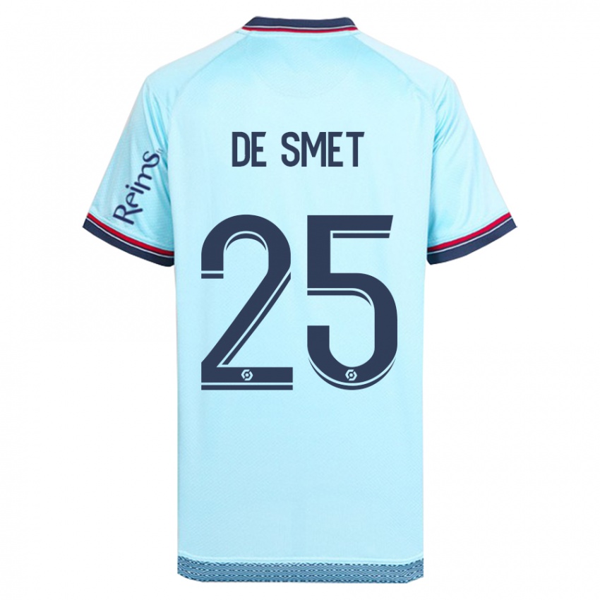 Mujer Camiseta Thibault De Smet #25 Cielo Azul 2ª Equipación 2023/24 La Camisa Argentina