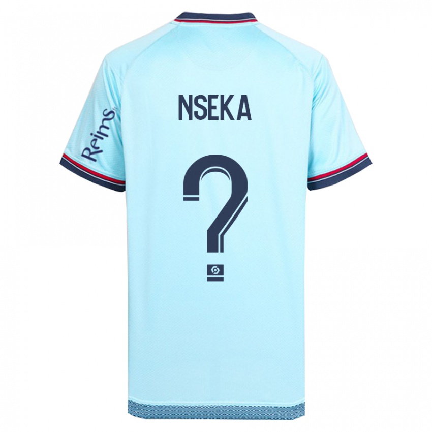 Mujer Camiseta Nelson Nseka #0 Cielo Azul 2ª Equipación 2023/24 La Camisa Argentina