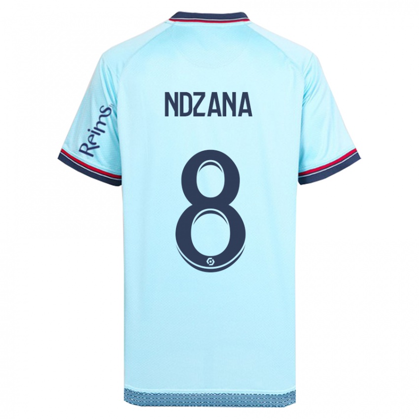 Mujer Camiseta Colette Ndzana Fegue #8 Cielo Azul 2ª Equipación 2023/24 La Camisa Argentina