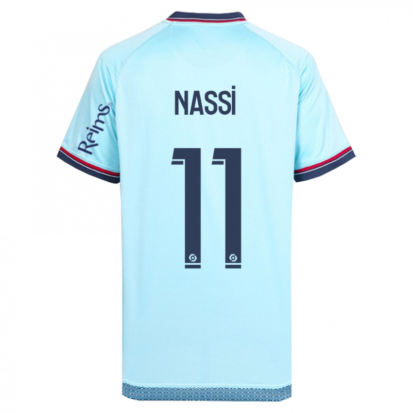 Mujer Camiseta Jade Nassi #11 Cielo Azul 2ª Equipación 2023/24 La Camisa Argentina