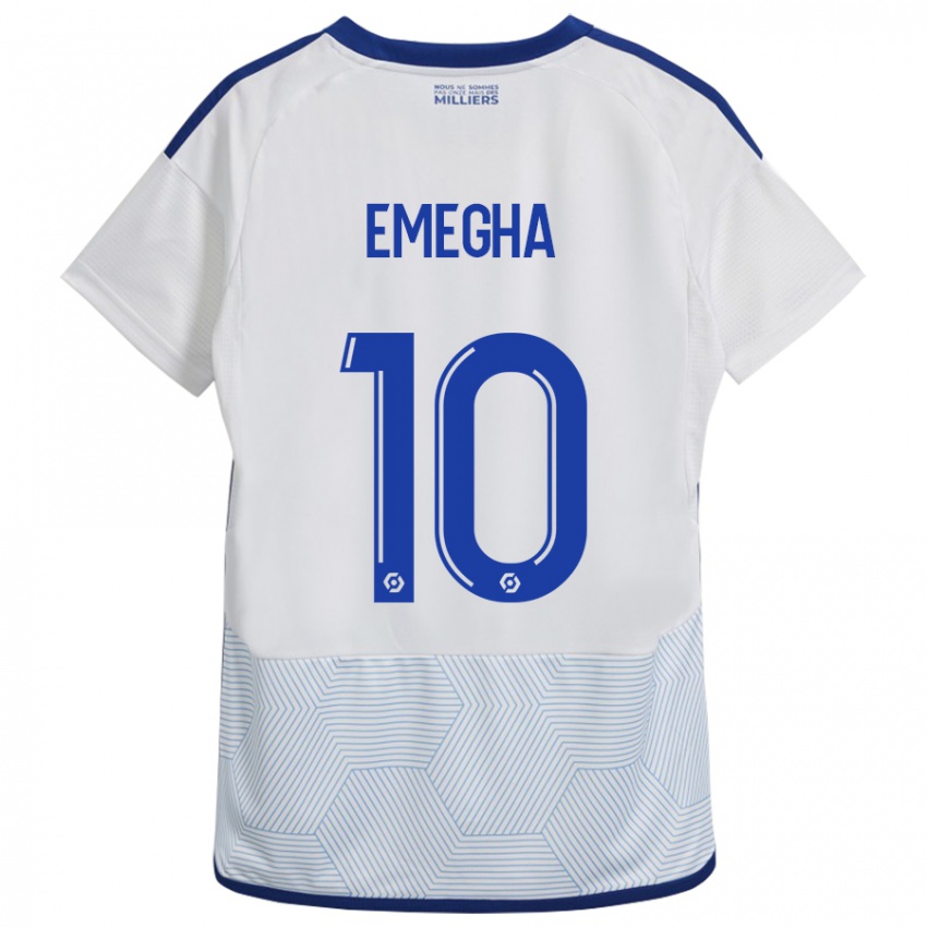 Mujer Camiseta Emanuel Emegha #10 Blanco 2ª Equipación 2023/24 La Camisa Argentina