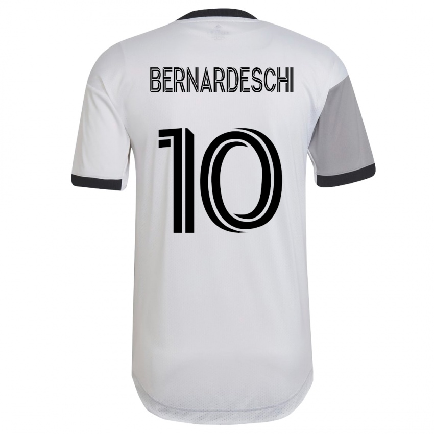 Mujer Camiseta Federico Bernardeschi #10 Blanco 2ª Equipación 2023/24 La Camisa Argentina