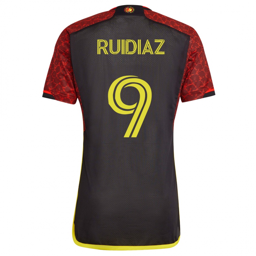 Mujer Camiseta Raúl Ruidíaz #9 Naranja 2ª Equipación 2023/24 La Camisa Argentina