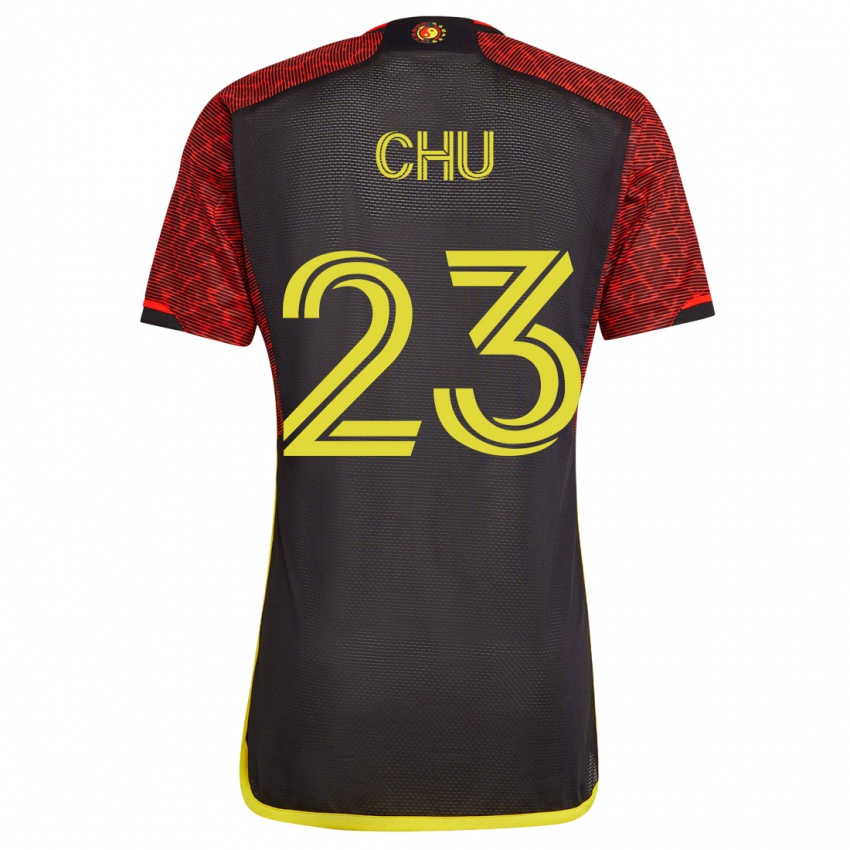 Mujer Camiseta Leo Chu #23 Naranja 2ª Equipación 2023/24 La Camisa Argentina