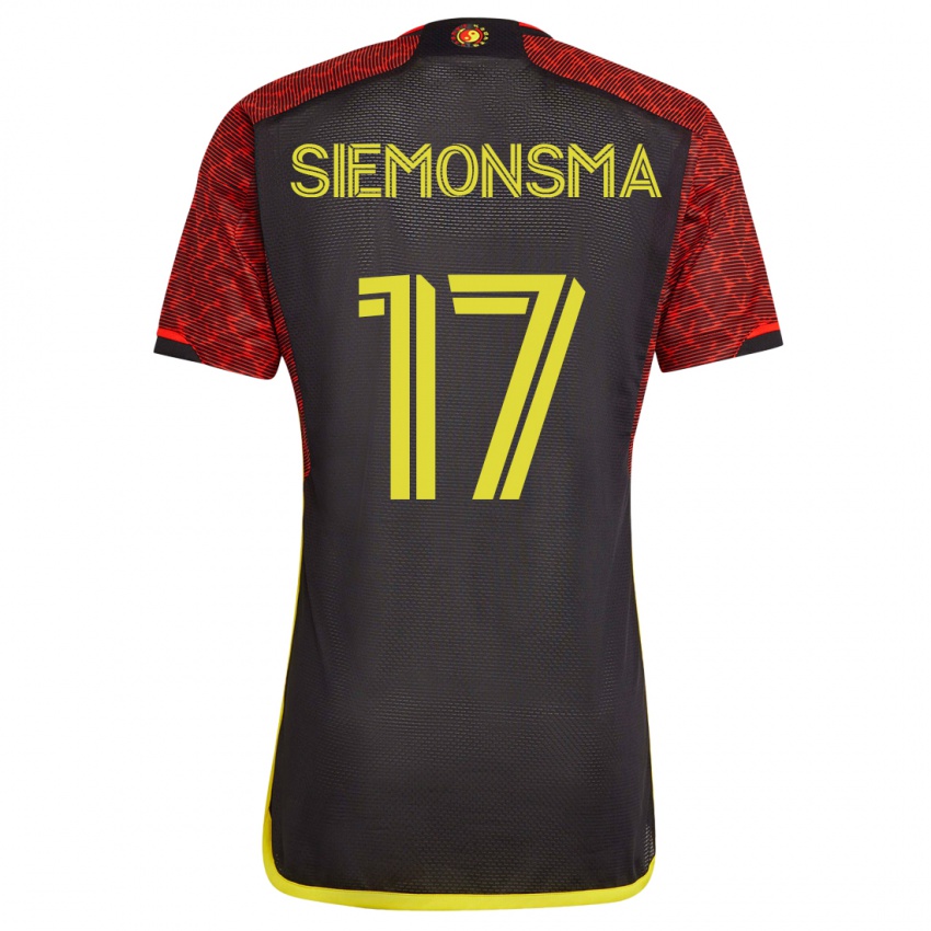 Mujer Camiseta Sianna Siemonsma #17 Naranja 2ª Equipación 2023/24 La Camisa Argentina