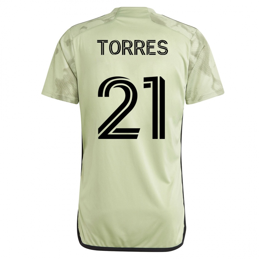 Mujer Camiseta Christian Torres #21 Verde 2ª Equipación 2023/24 La Camisa Argentina