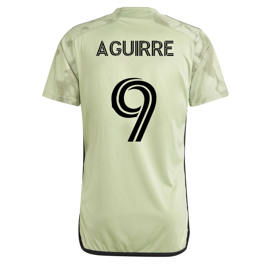 Mujer Camiseta Dustin Aguirre #9 Verde 2ª Equipación 2023/24 La Camisa Argentina