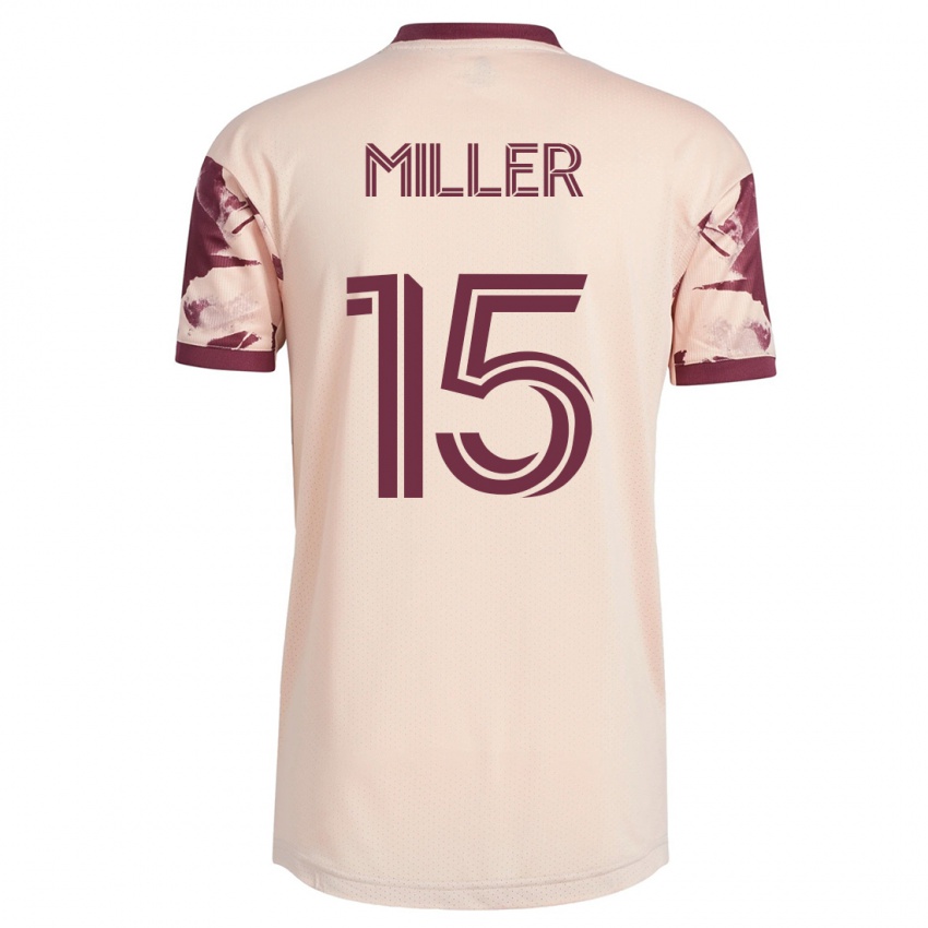 Mujer Camiseta Eric Miller #15 Blanquecino 2ª Equipación 2023/24 La Camisa Argentina