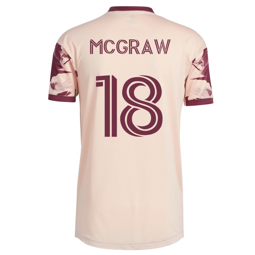 Mujer Camiseta Zac Mcgraw #18 Blanquecino 2ª Equipación 2023/24 La Camisa Argentina
