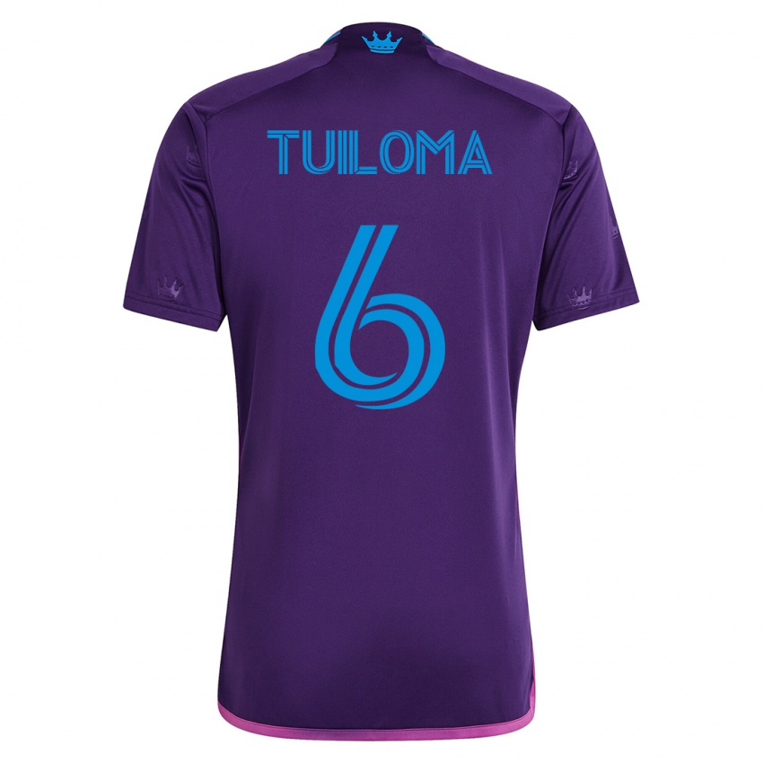 Mujer Camiseta Bill Tuiloma #6 Violeta 2ª Equipación 2023/24 La Camisa Argentina