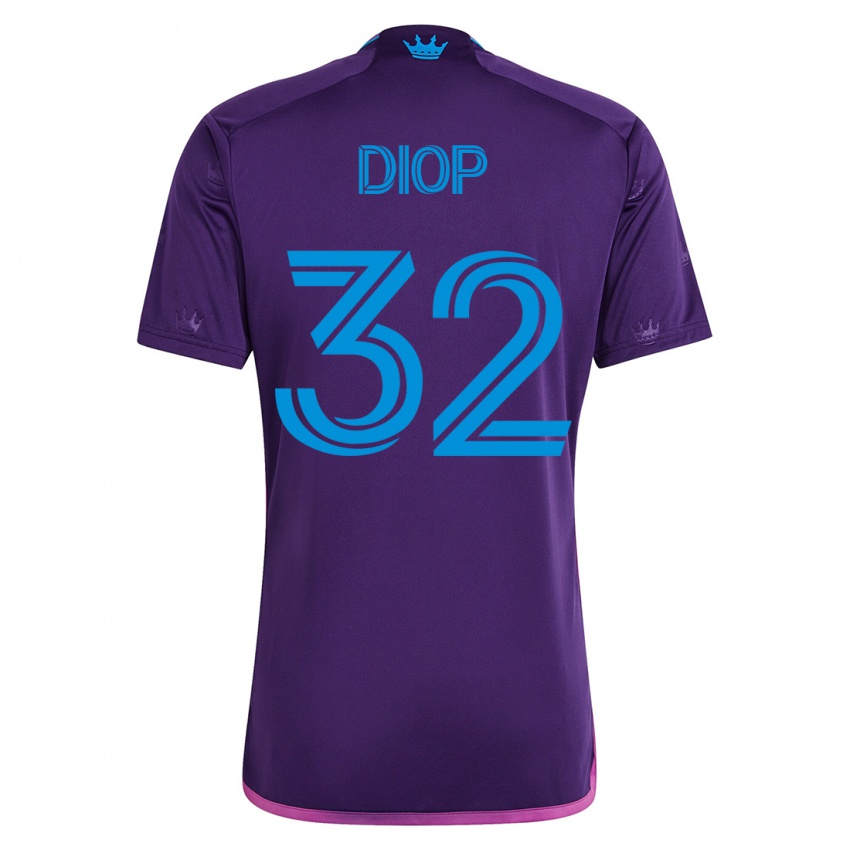 Mujer Camiseta Hamady Diop #32 Violeta 2ª Equipación 2023/24 La Camisa Argentina