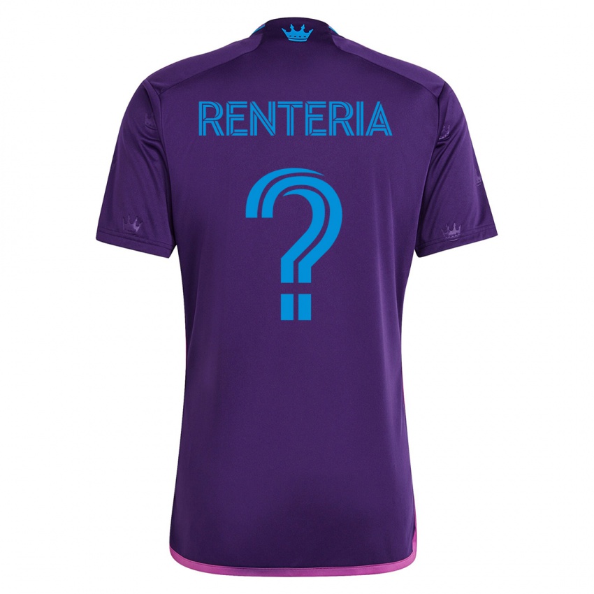 Mujer Camiseta Adrian Renteria #0 Violeta 2ª Equipación 2023/24 La Camisa Argentina