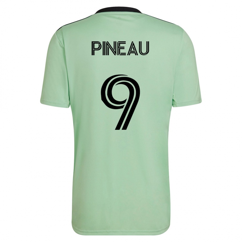 Mujer Camiseta Sebastien Pineau #9 Verde Claro 2ª Equipación 2023/24 La Camisa Argentina