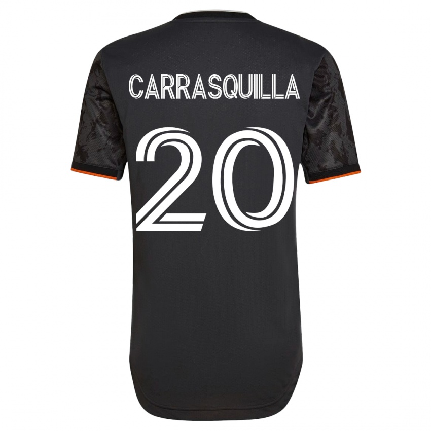 Mujer Camiseta Adalberto Carrasquilla #20 Negro 2ª Equipación 2023/24 La Camisa Argentina