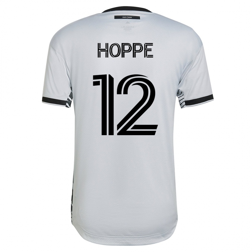 Mujer Camiseta Matthew Hoppe #12 Blanco 2ª Equipación 2023/24 La Camisa Argentina