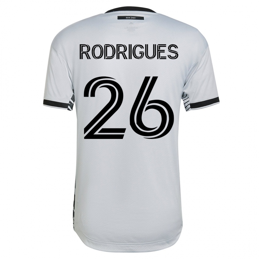 Mujer Camiseta Rodrigues #26 Blanco 2ª Equipación 2023/24 La Camisa Argentina