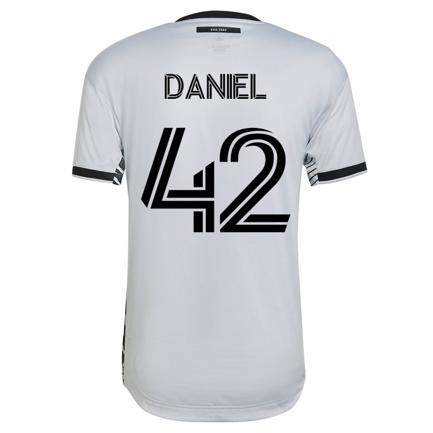 Mujer Camiseta Daniel #42 Blanco 2ª Equipación 2023/24 La Camisa Argentina