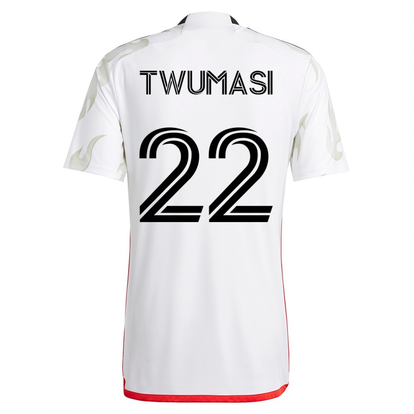 Mujer Camiseta Ema Twumasi #22 Blanco 2ª Equipación 2023/24 La Camisa Argentina