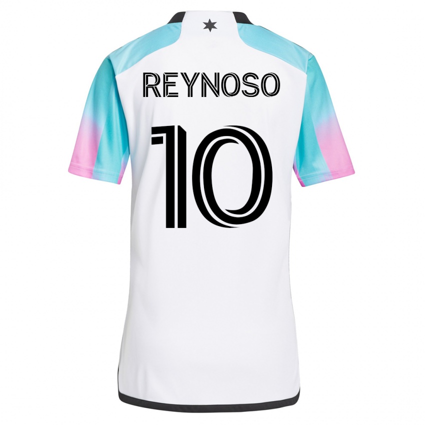 Mujer Camiseta Emanuel Reynoso #10 Blanco 2ª Equipación 2023/24 La Camisa Argentina