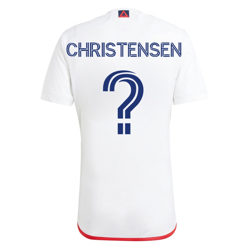 Mujer Camiseta Kevin Christensen #0 Blanco Rojo 2ª Equipación 2023/24 La Camisa Argentina