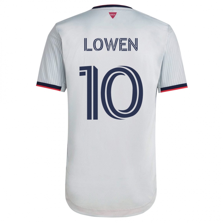 Mujer Camiseta Eduard Löwen #10 Blanco 2ª Equipación 2023/24 La Camisa Argentina