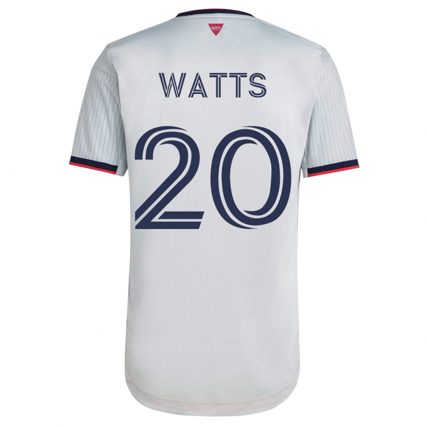 Mujer Camiseta Akil Watts #20 Blanco 2ª Equipación 2023/24 La Camisa Argentina