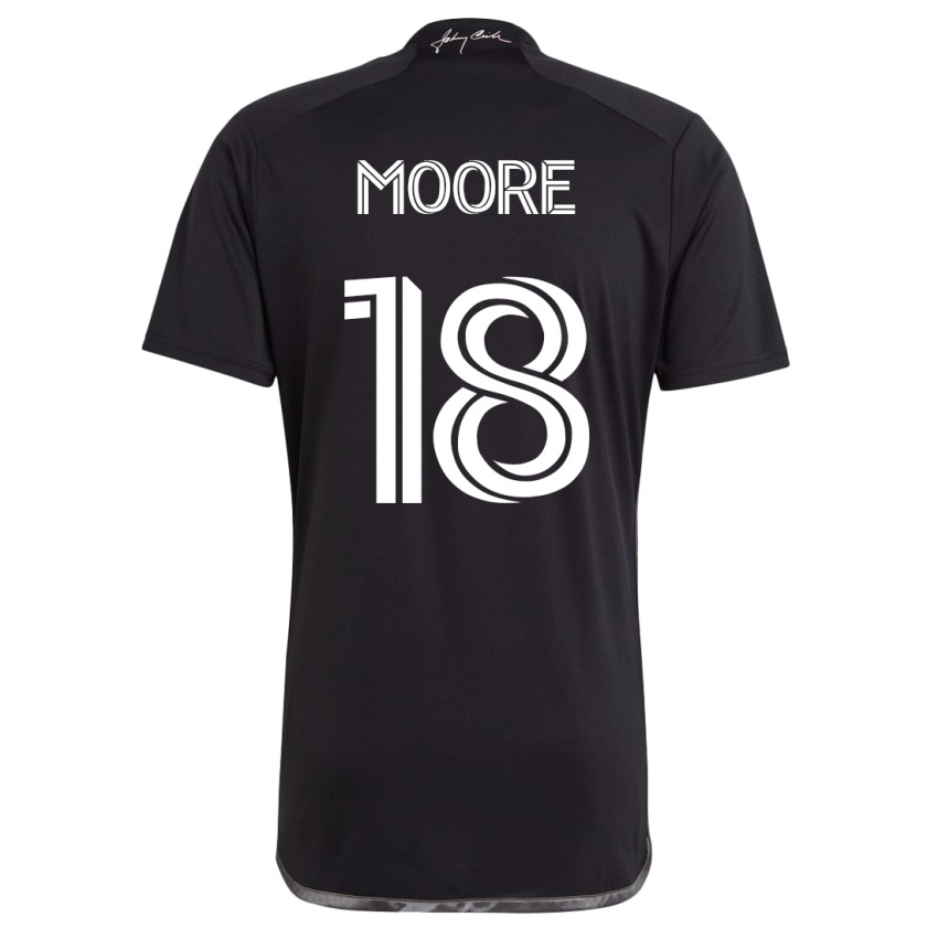 Mujer Camiseta Shaq Moore #18 Negro 2ª Equipación 2023/24 La Camisa Argentina