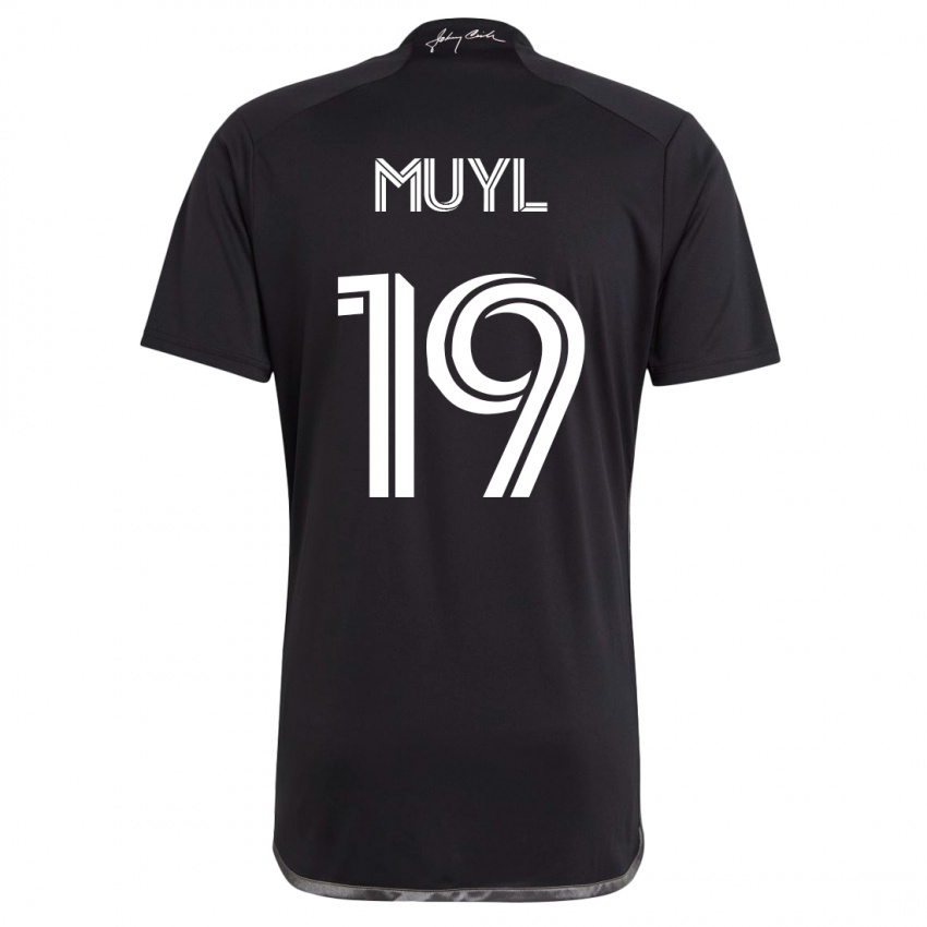 Mujer Camiseta Alex Muyl #19 Negro 2ª Equipación 2023/24 La Camisa Argentina