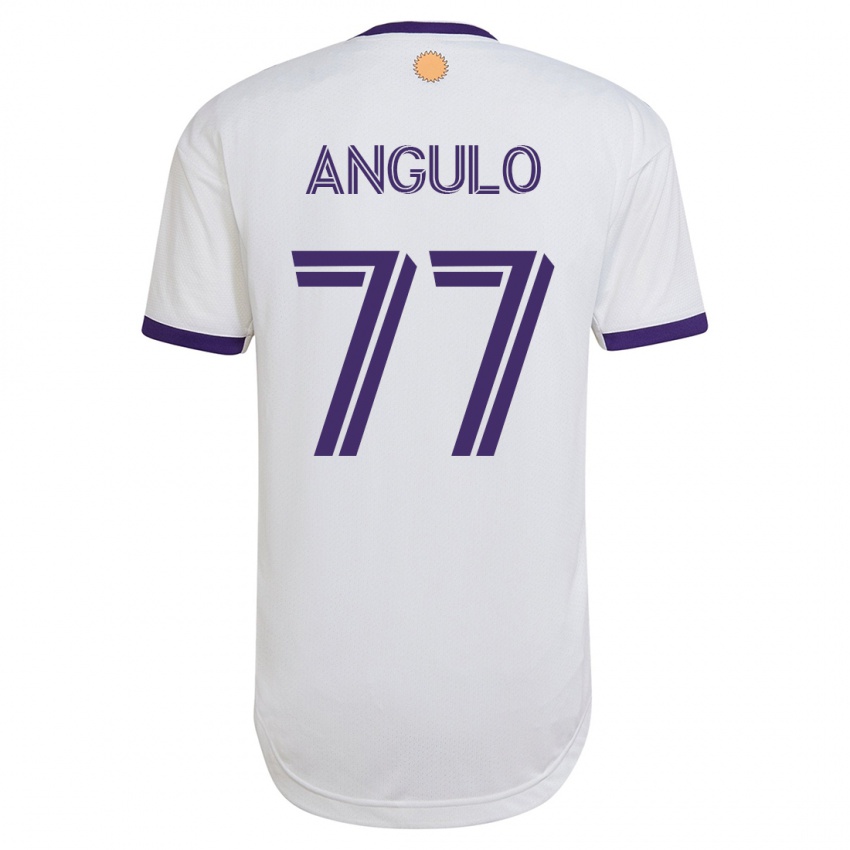 Mujer Camiseta Iván Angulo #77 Blanco 2ª Equipación 2023/24 La Camisa Argentina