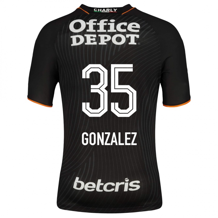 Mujer Camiseta Bryan González #35 Negro 2ª Equipación 2023/24 La Camisa Argentina