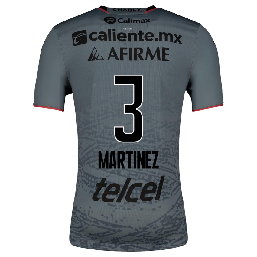 Mujer Camiseta Nathaly Martinez #3 Gris 2ª Equipación 2023/24 La Camisa Argentina