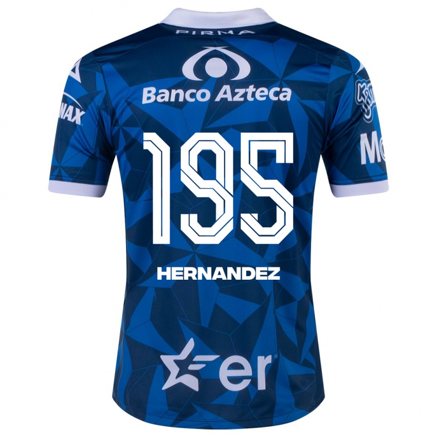 Mujer Camiseta Daniel Hernández #195 Azul 2ª Equipación 2023/24 La Camisa Argentina