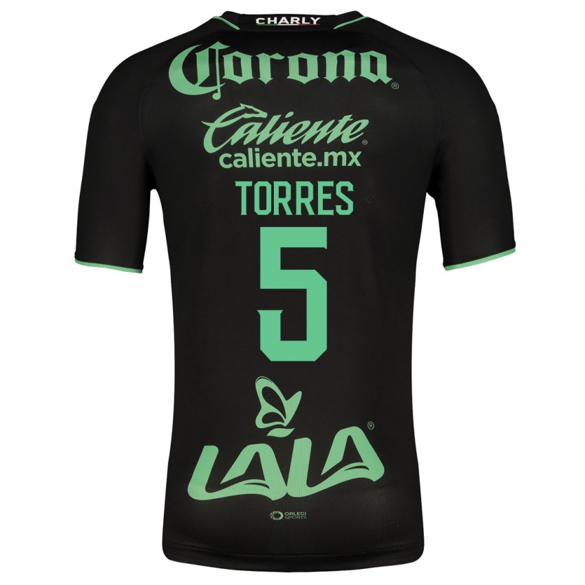 Mujer Camiseta Felix Torres #5 Negro 2ª Equipación 2023/24 La Camisa Argentina
