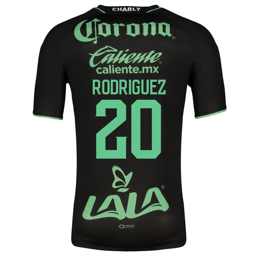 Mujer Camiseta Hugo Rodriguez #20 Negro 2ª Equipación 2023/24 La Camisa Argentina