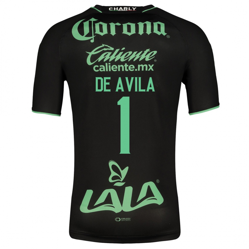 Mujer Camiseta Hannia De Avila #1 Negro 2ª Equipación 2023/24 La Camisa Argentina