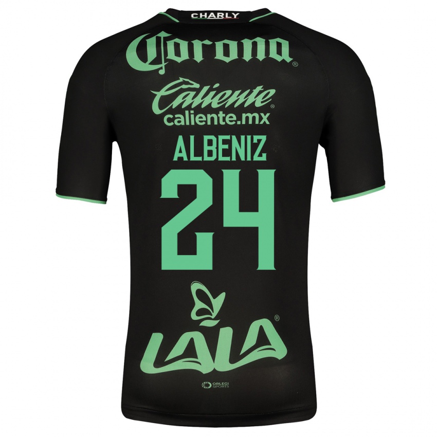 Mujer Camiseta Maika Albeniz #24 Negro 2ª Equipación 2023/24 La Camisa Argentina