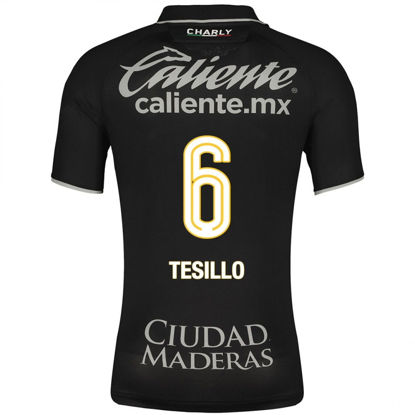Mujer Camiseta William Tesillo #6 Negro 2ª Equipación 2023/24 La Camisa Argentina