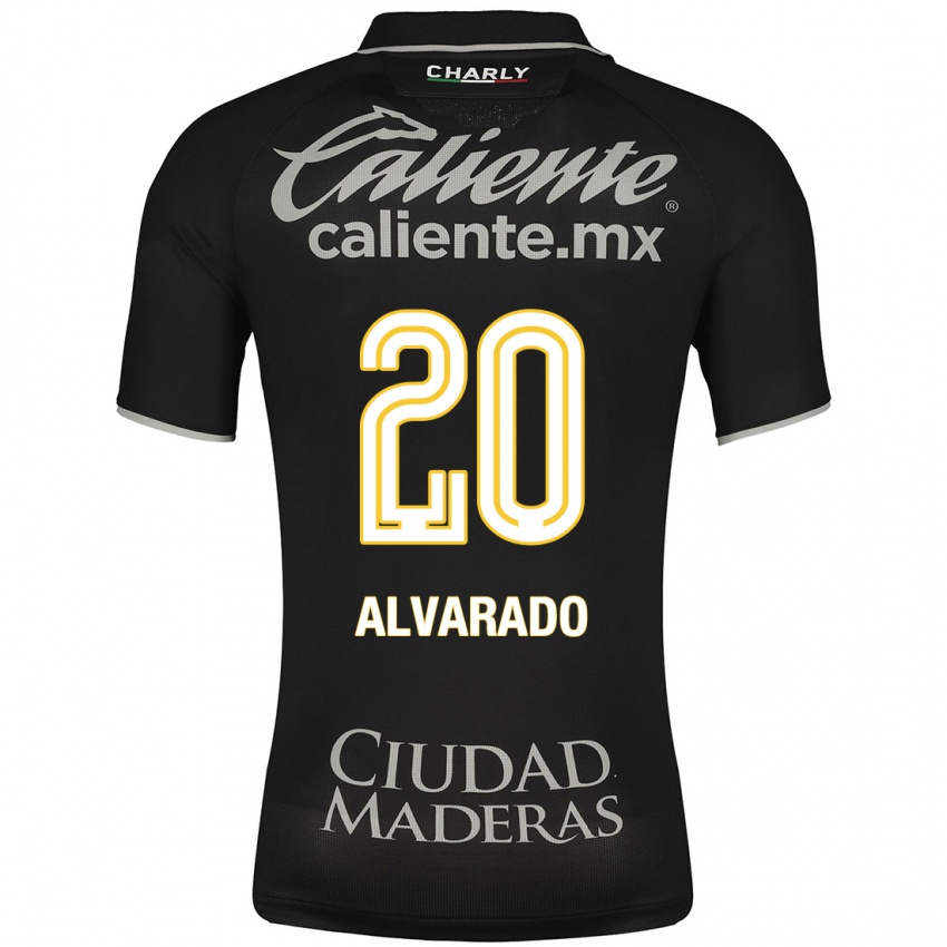 Mujer Camiseta Alfonso Alvarado #20 Negro 2ª Equipación 2023/24 La Camisa Argentina
