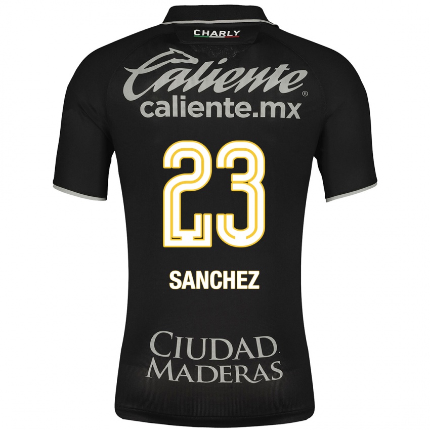 Mujer Camiseta Borja Sánchez #23 Negro 2ª Equipación 2023/24 La Camisa Argentina