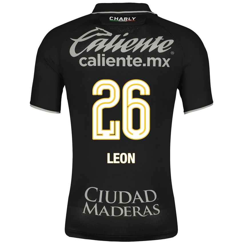 Mujer Camiseta Armando León #26 Negro 2ª Equipación 2023/24 La Camisa Argentina