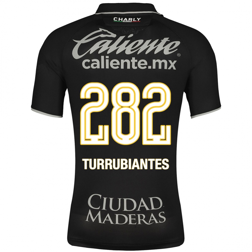 Mujer Camiseta Abdon Turrubiantes #282 Negro 2ª Equipación 2023/24 La Camisa Argentina