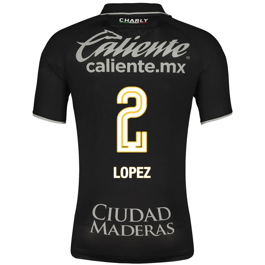 Mujer Camiseta Vanessa Lopez #2 Negro 2ª Equipación 2023/24 La Camisa Argentina